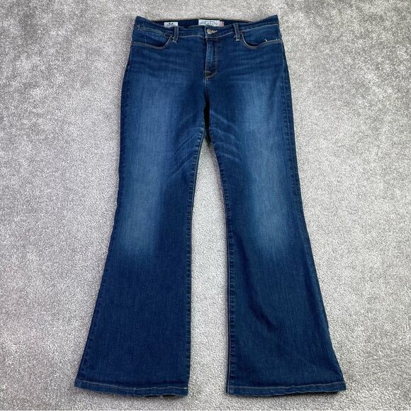 Lucky Brand Charlotte Jeans 8/29 Blue Kick Flare Mid-Rise White Oak Cone Denim - Picture 1 of 16